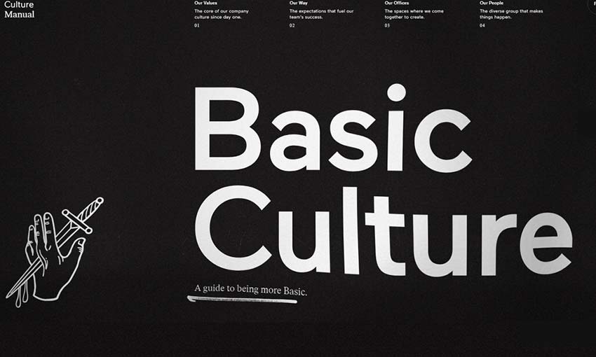 bold typography as the central element
