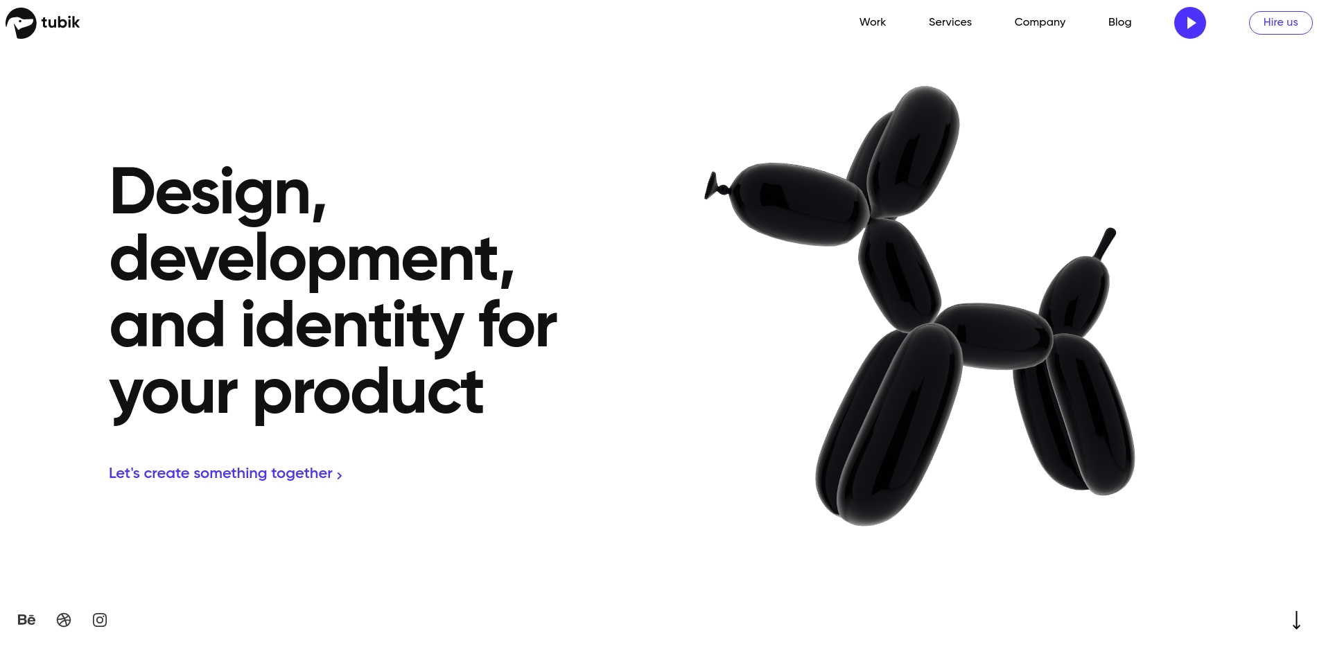 Motion design elements on the Dance Academy’s website 