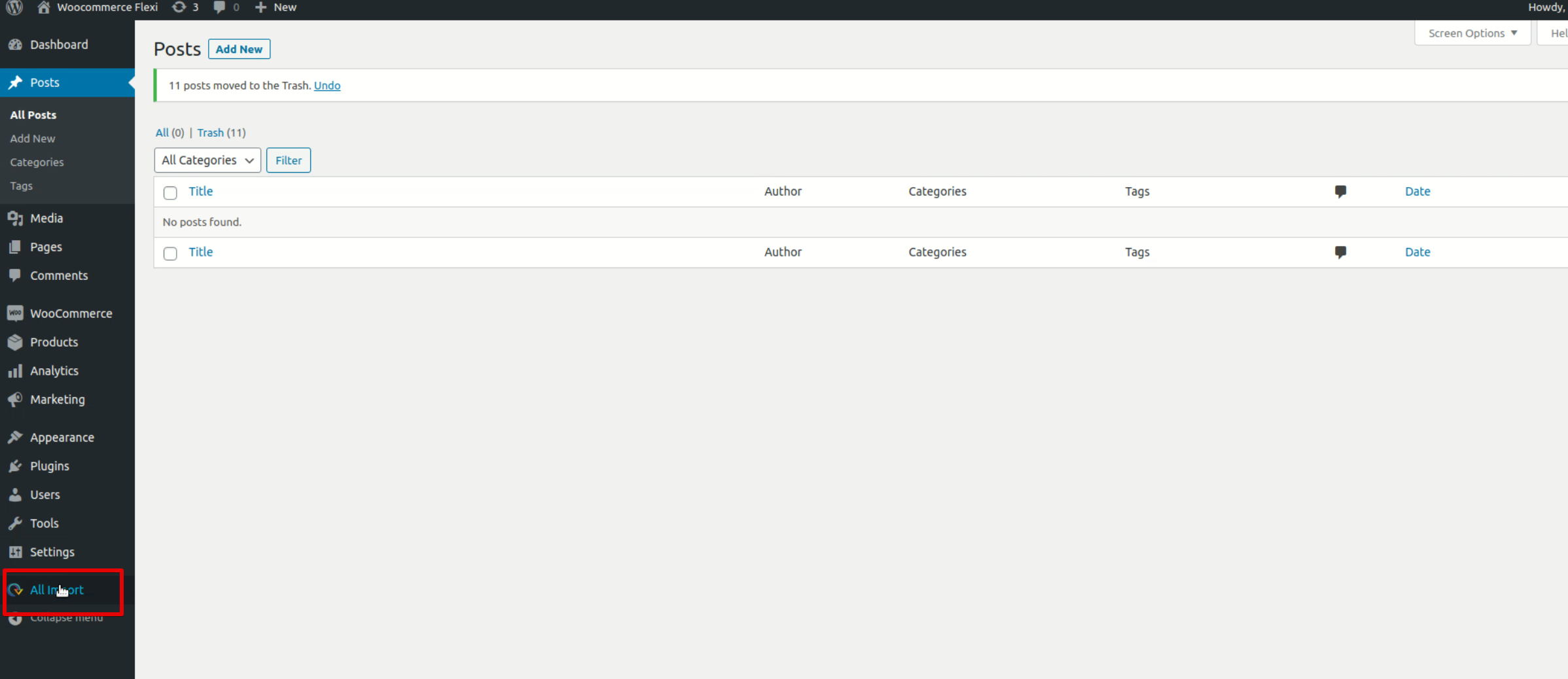 Importing content into WordPress